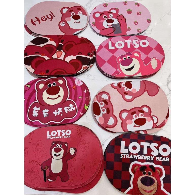 Thảm Chân Silicon Gấu LOTSO Hồng Siêu Cute Siêu Thấm Hút