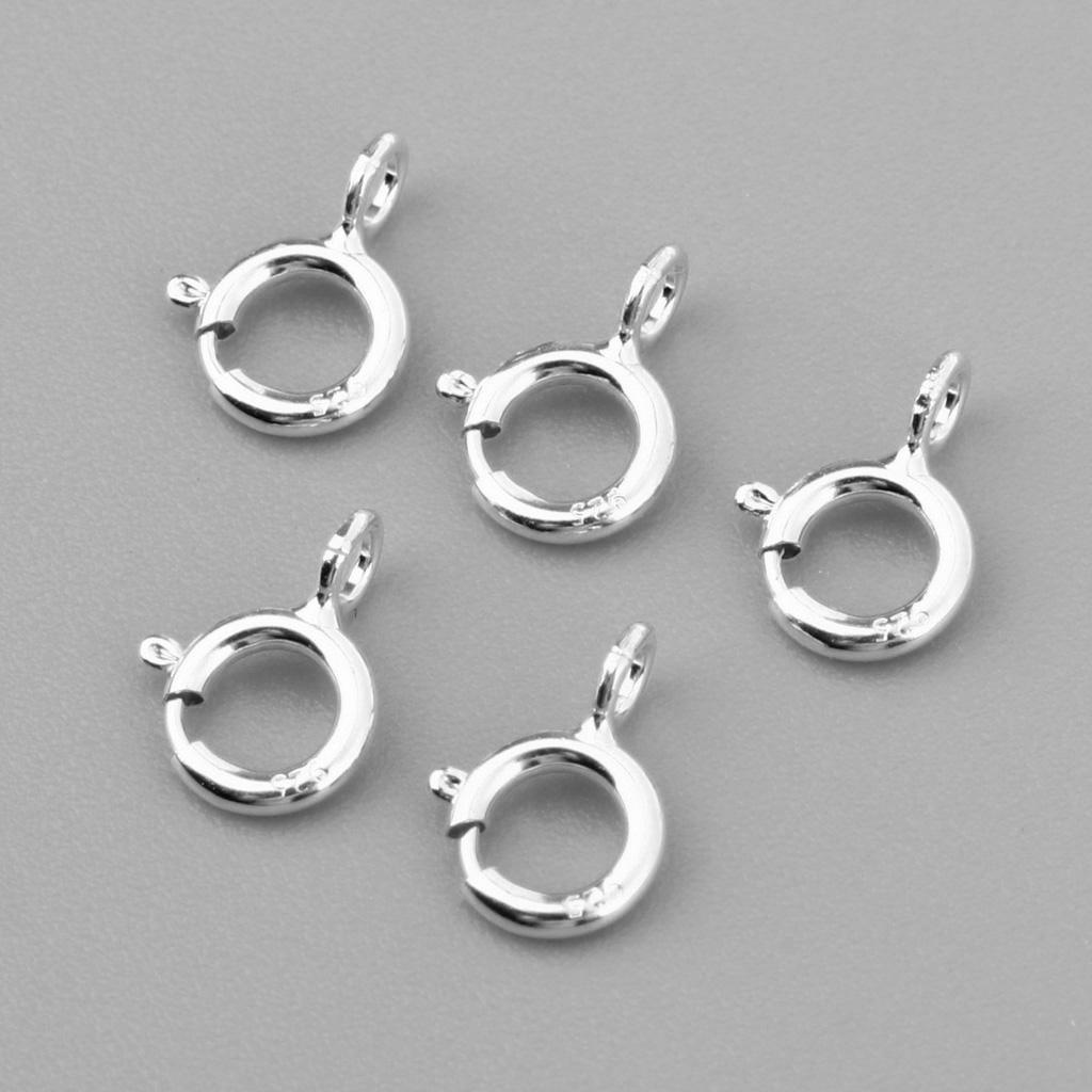 5pcs Spring Rings Clasps Jewelry Making Connectors Clasps 5mm