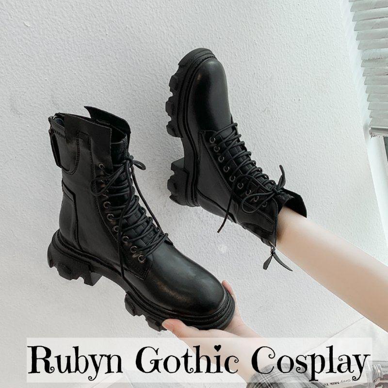 Giày Boots chiến binh khoá kéo cool ngầu độc lạ mới ( dây kéo phía sau ) A11