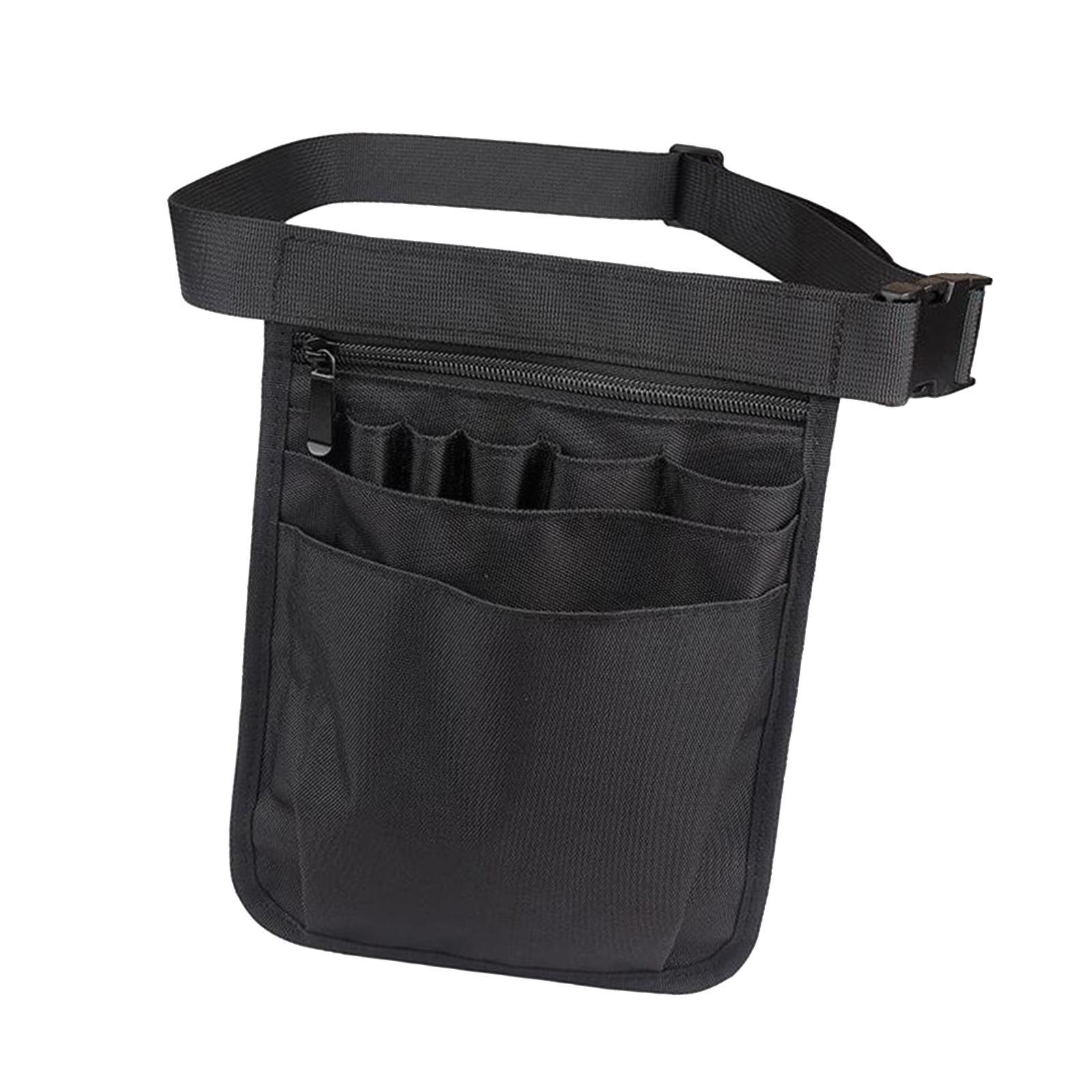 Nylon Nurse Organizer Belt Waist Bag Fanny Pack Case for Scissors Care Black