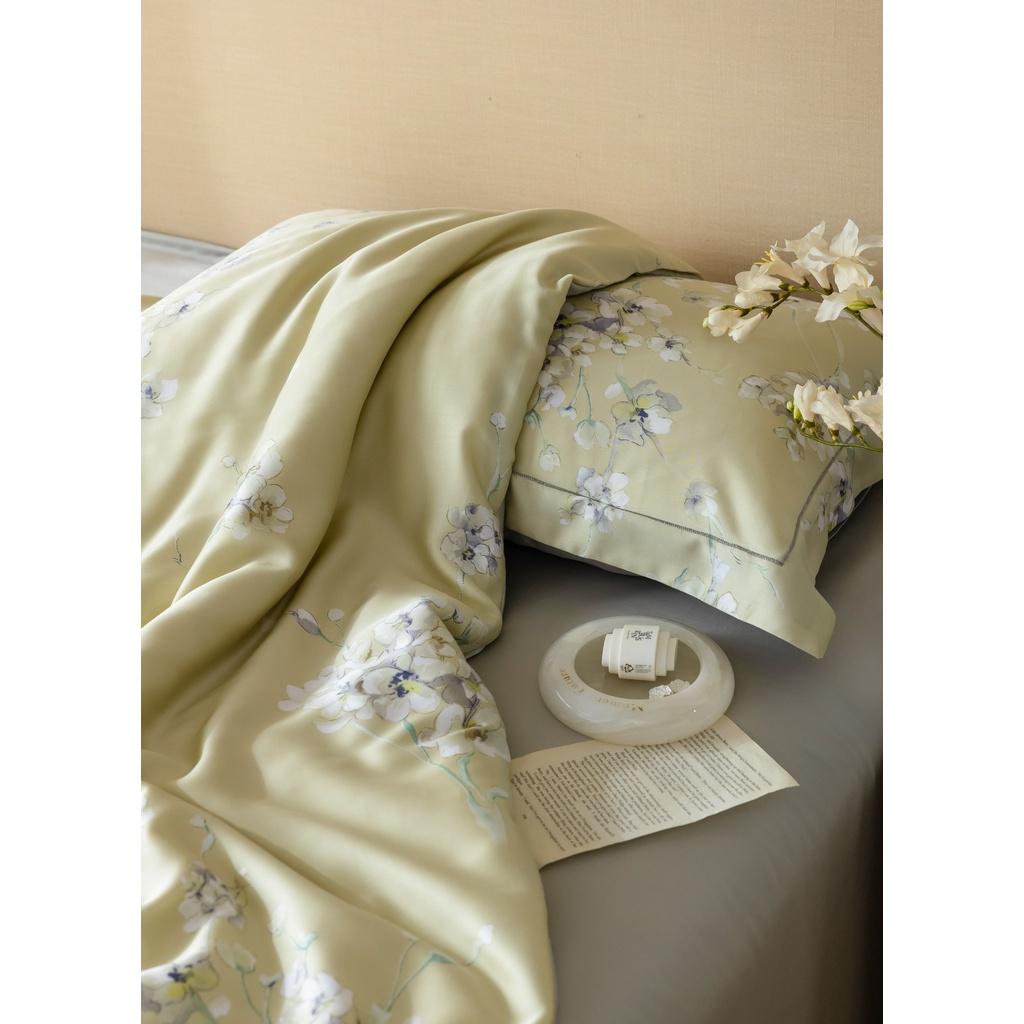 Bộ chăn ga gối mùa hè100% lụa tencel , cao cấp, MỀM MỊN, MÁT DA cực hot - sang trọng DESIGN SM803