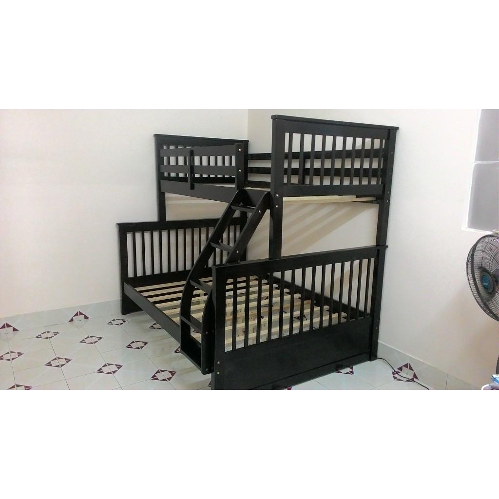 Giường 2 Tầng Gỗ Tự Nhiên Tiết Kiệm Diện Tích - Có Thể Tách Giường Tầng Thành 2 Giường Riêng Biệt