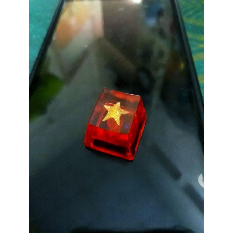 Keycap quốc kỳ Việt Nam, cá koi vàng, hoa hồng vàng trang trí bàn phím gaming