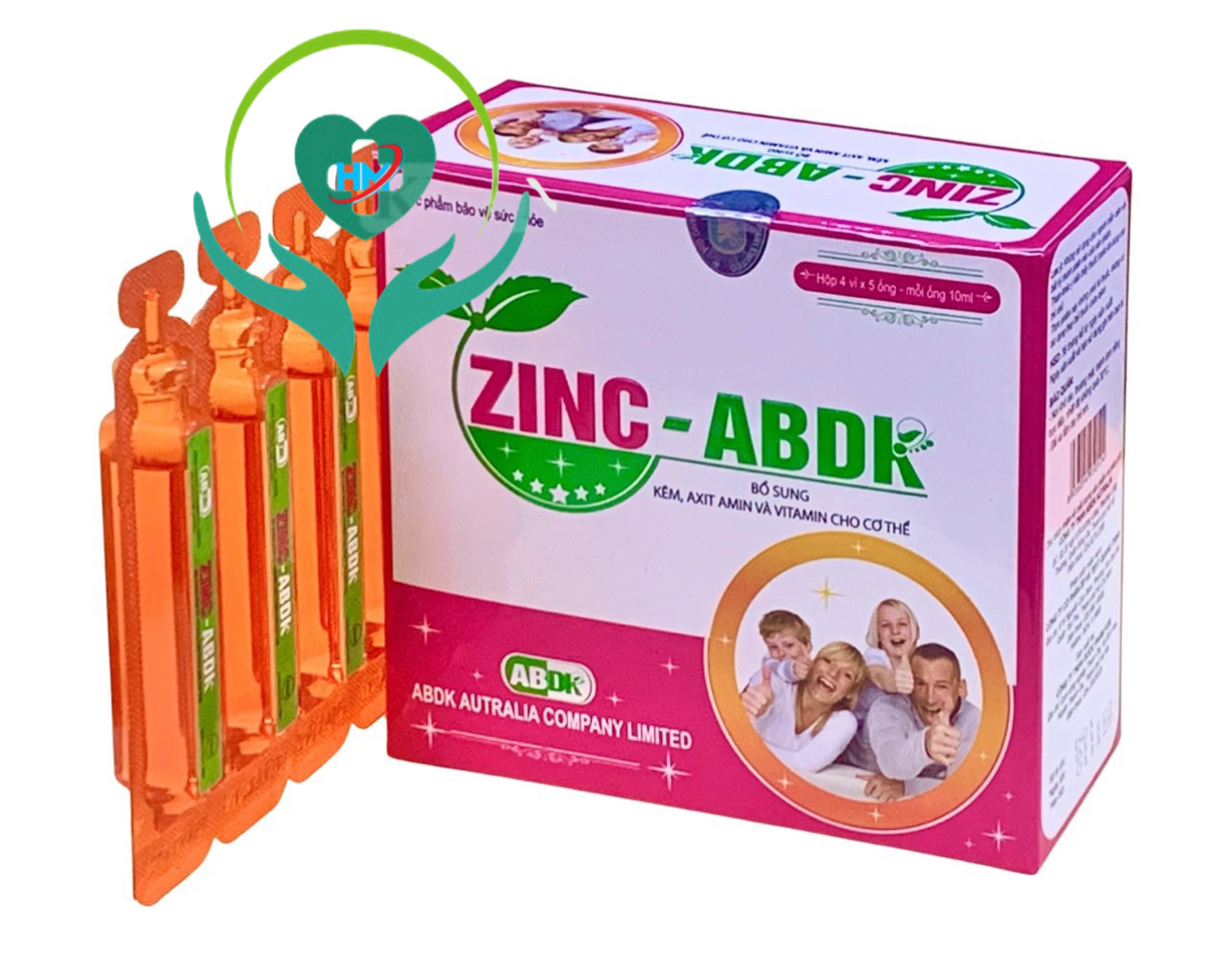 Kẽm ZINC-ABDK - hộp 20 ống - Bổ sung Kẽm và Vitamin cần thiết cho sự phát triển của trẻ, Lisse