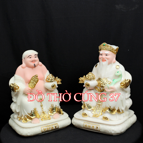 TƯỢNG THẦN TÀI THỔ ĐỊA MÀU TRẮNG