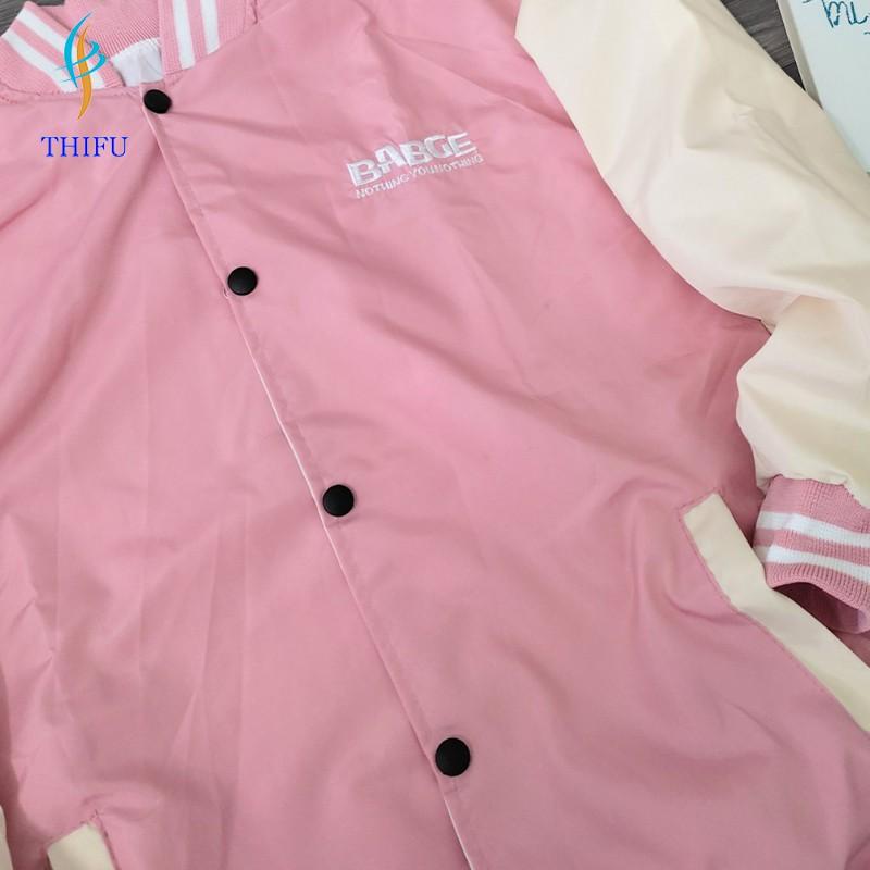 Áo Khoác Dù THIFU FASHION 2 Lớp Thêu Logo Chữ Badge Chống Nắng Tránh Mưa Cho Nam Và Nữ có video hình thật shop tự chụp