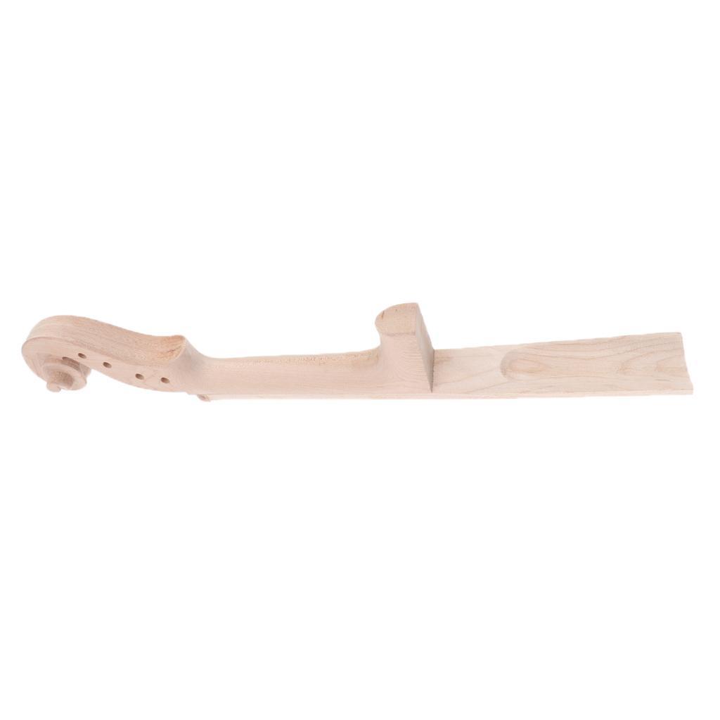 Unfinished 4/4 Violin Neck+Fingerboard Fretboard Set Violin Headstock