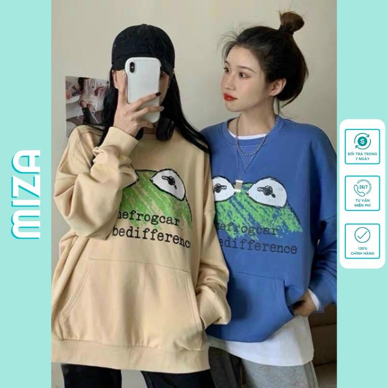Áo sweater nữ nam unisex form rộng đôi len nỉ ngoại local brand đẹp cặp đôi ulzzang hàn quốc oversize dày mịn FROG