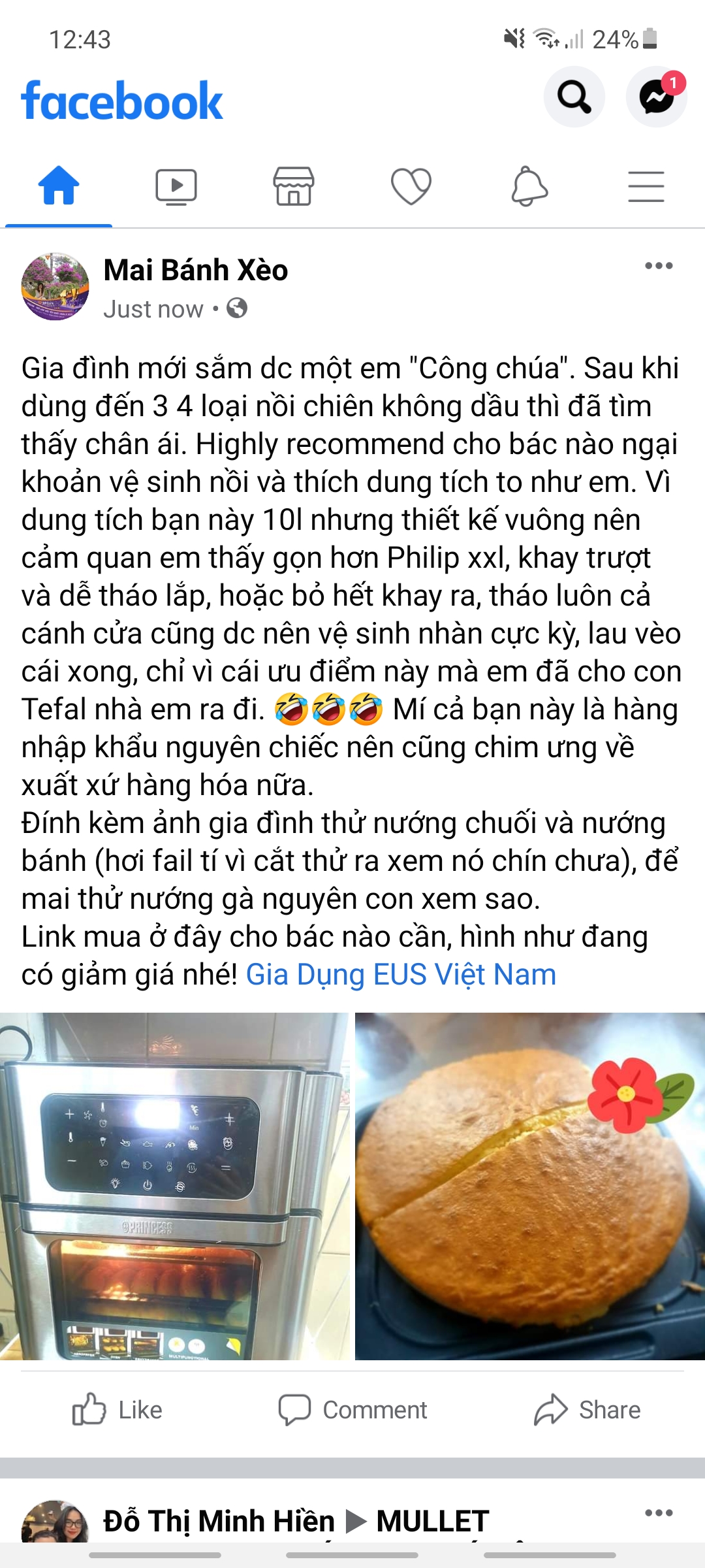 Lò Chiên Không dầu Princess 182065 Aerofryer Oven Volume – 10L- Hàng Chính Hãng