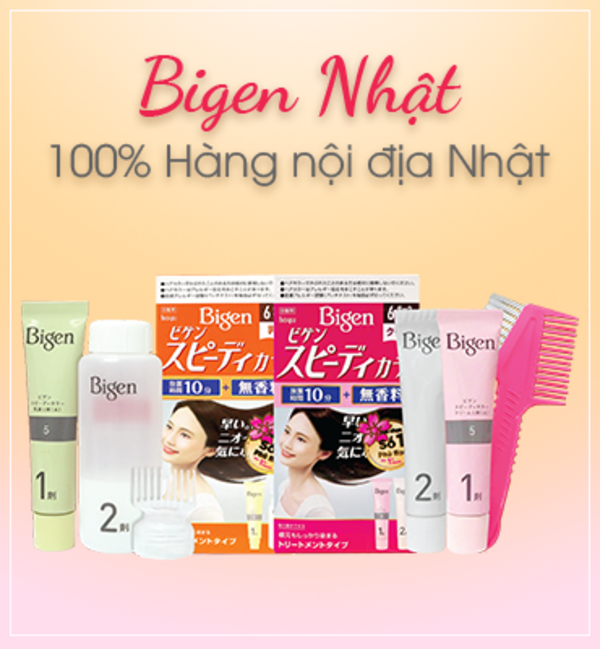 Combo 2 Hộp Thuốc nhuộm dưỡng tóc phủ bạc thảo dược Bigen Nhập Khẩu 100% Nhật Bản Speedy Color Cream 80mlx2 dạng kem - BSHx2 Số 2 - Số 4 Nâu Sáng  - Nâu Caramen