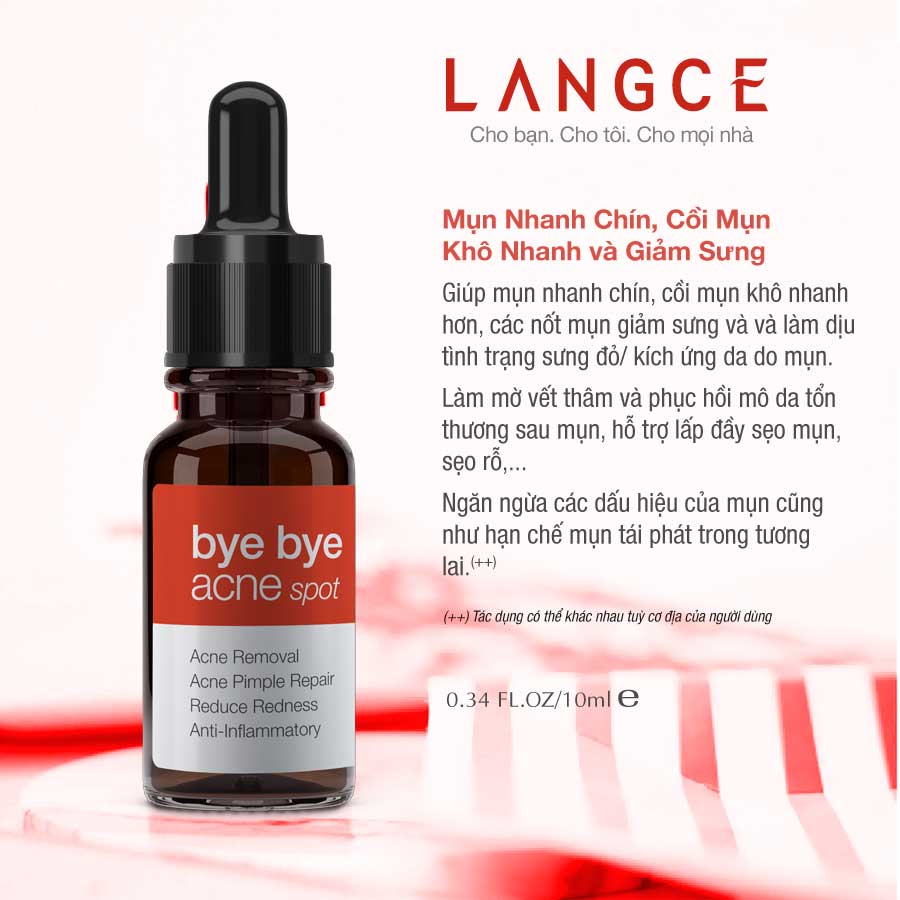 TINH CHẤT CHẤM MỤN, GIẢM MỤN, GIẢM SƯNG LÀM DỊU DA 10ML LANGCE