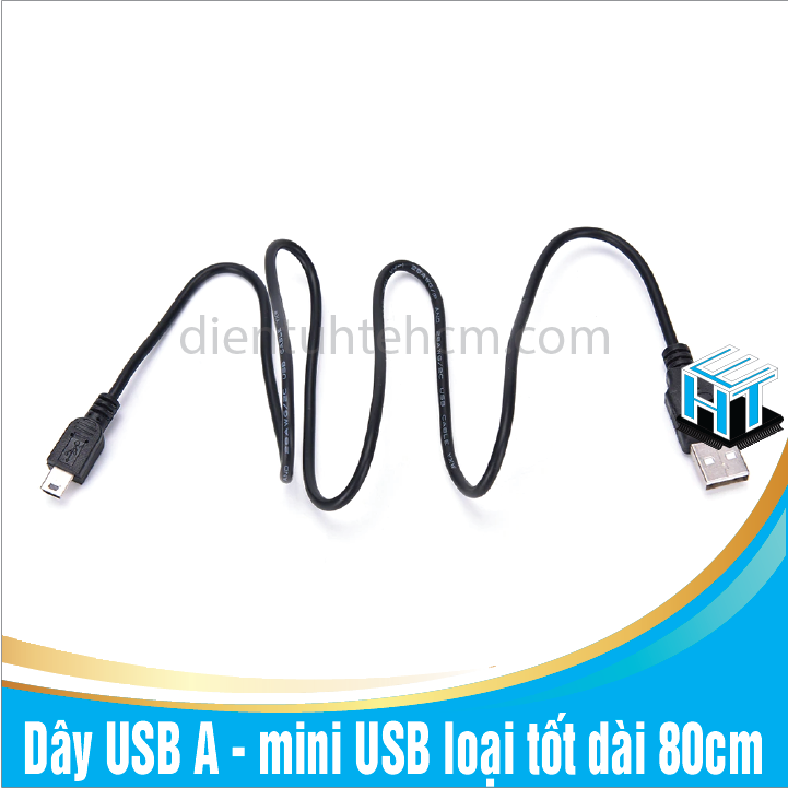 Dây USB A - mini USB loại tốt dài 80cm