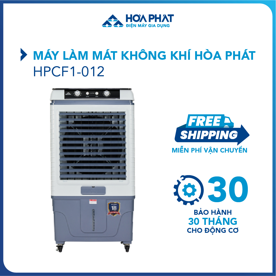 Máy làm mát không khí Hòa Phát HPCF1-012 - Tiết kiệm điện năng - Phạm vi lên tới 50m2 - Bảo hành 24 tháng - Hàng Chính Hãng