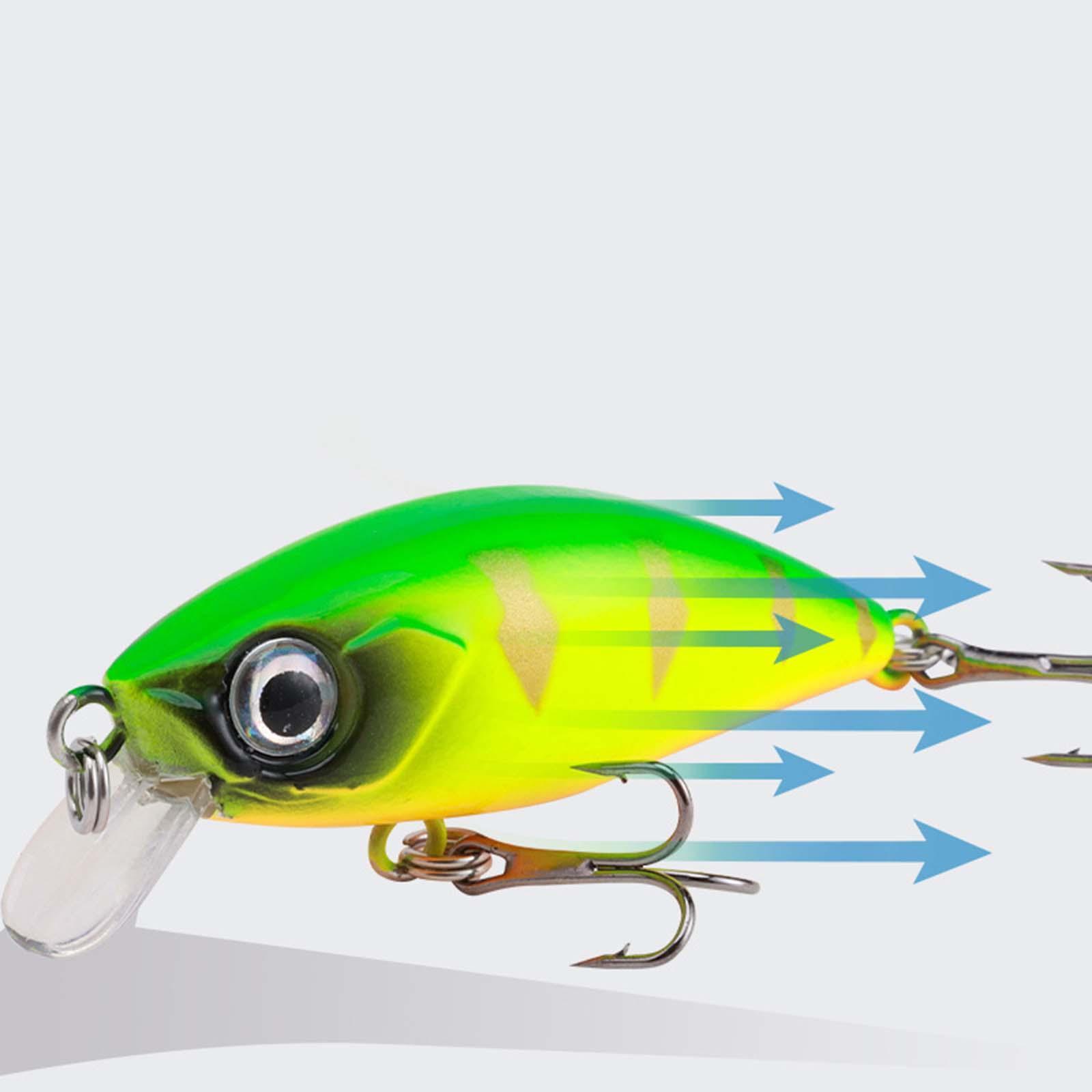 Minnow 3D Eyes Hook Crankbait 4.5cm/4.5G for Walleye