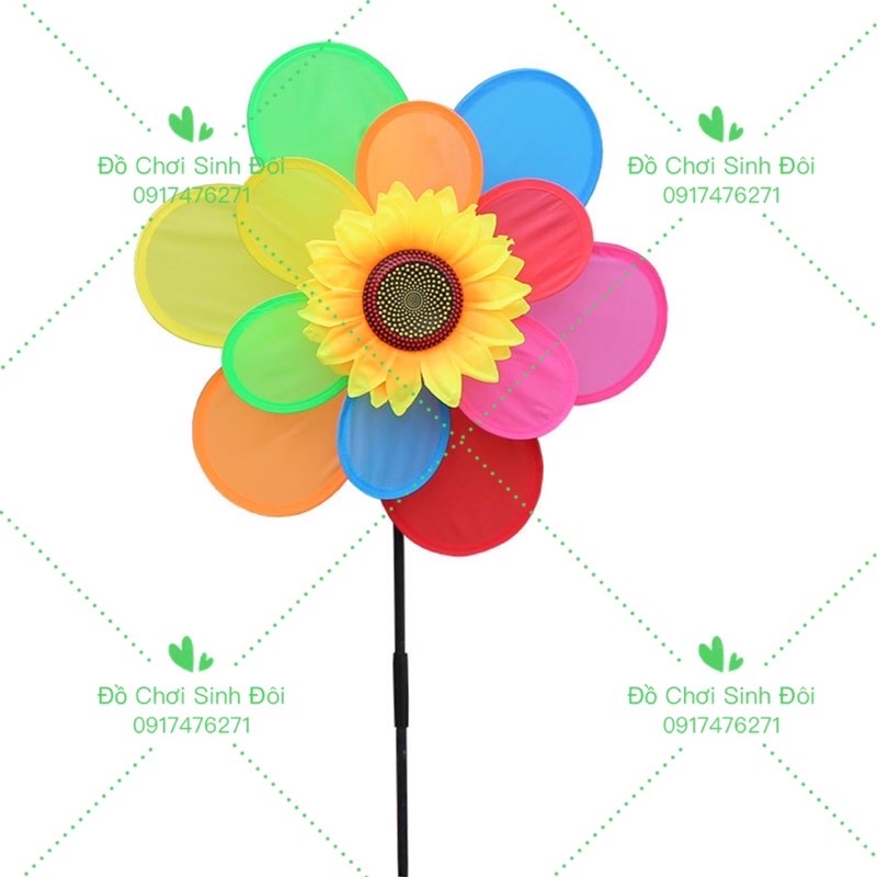 Chong chóng 2 tầng 40cm mẫu hoa hướng dương