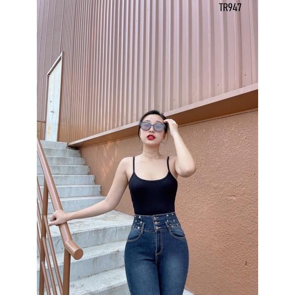 Quần Jeans Nữ, Quần bò nữ lưng siêu cao 3 nút co giãn thời trang Đẹp Store 257