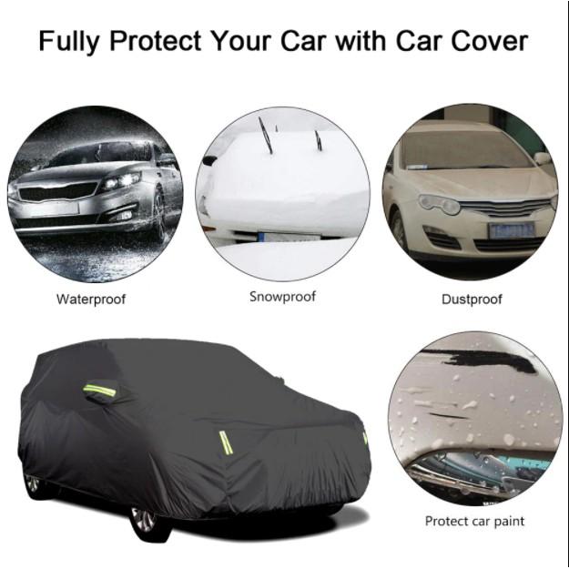 Bạt phủ cao cấp ô tô Toyota Camry thương hiệu Macsim sử dụng trong nhà và ngoài trời chất liệu Polyester - màu đen và mà