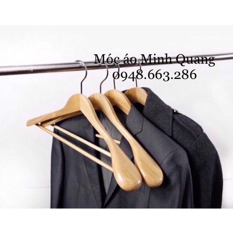 Móc treo qumóc treo quần áo vest-mắc cao cấp làm từ gỗ tự nhiên 100%-vai dày 5cm