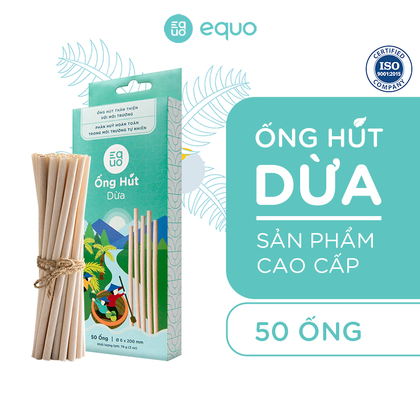 Ống hút dừa lên men tự nhiên từ nước dừa (50 ống)