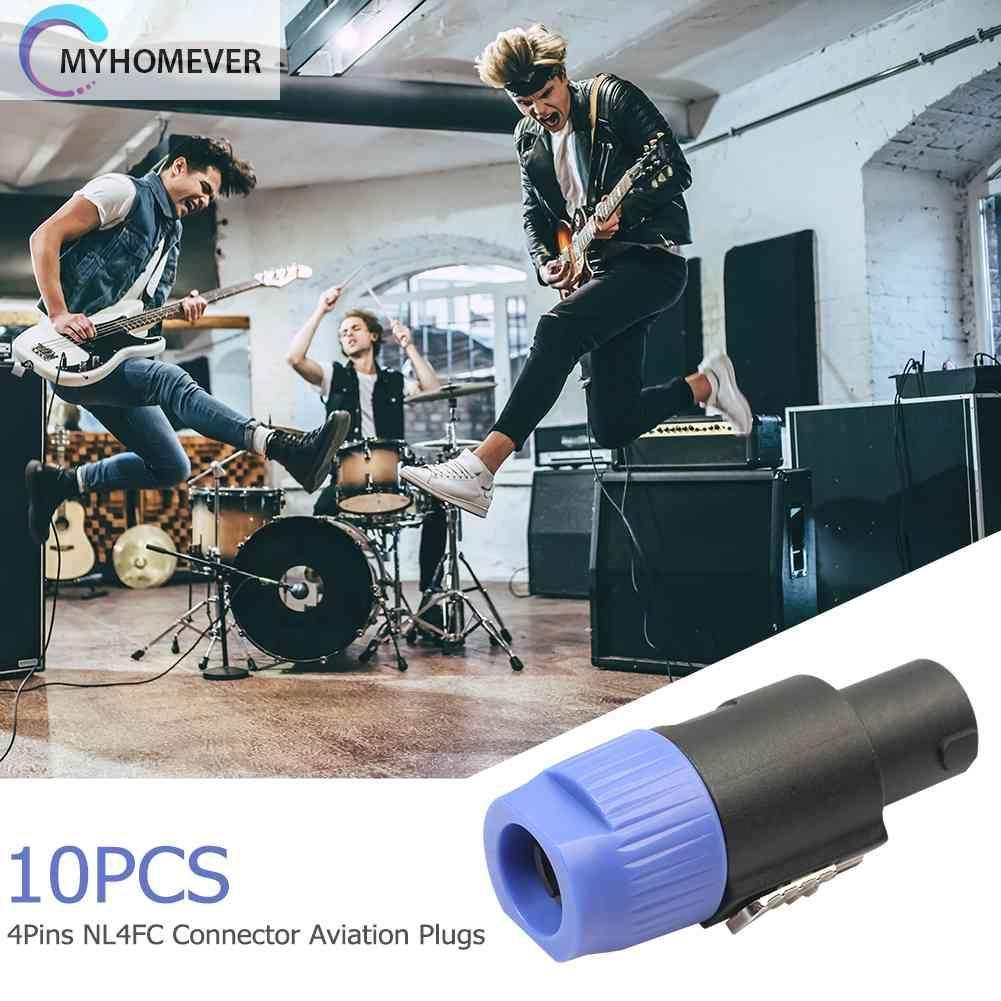 Set 10 Đầu Nối Dây Cáp Âm Thanh 4 Cực 4 Chấu NL4FC