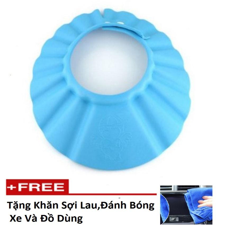 Mũ Tắm Cho Bé,Mũ gội đầu, tắm an toàn cho bé chỉnh 4 cỡ 206111-Tặng khăn lau