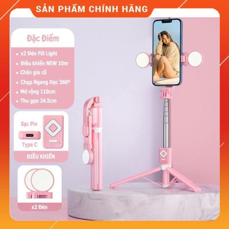 Gậy chụp ảnh 3 chân B11S, có đèn led trợ sáng, Gậy selfie chụp hình, tự sướng,bluetooth điều khiển từ xa