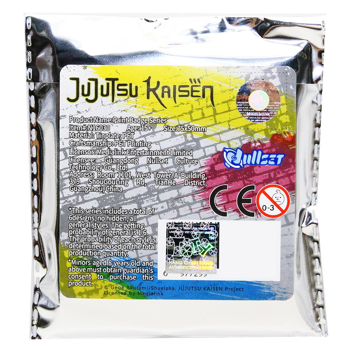 Huy Hiệu Trang Trí Jujutsu Kaisen - Paint - Nullset - ToTy NJ01 (Mẫu Sản Phẩm Bên Trong Là Ngẫu Nhiên)