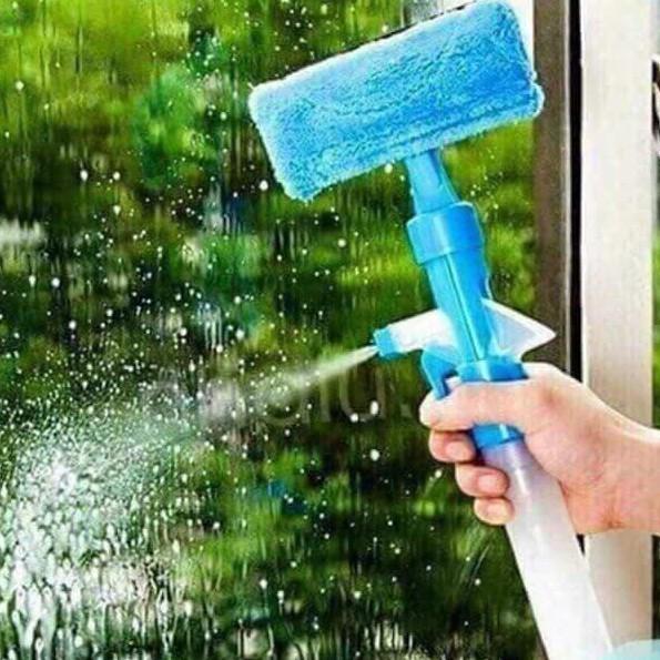 Cây Lau Kính Đa Năng Kèm Bình Xịt Tiện Ích