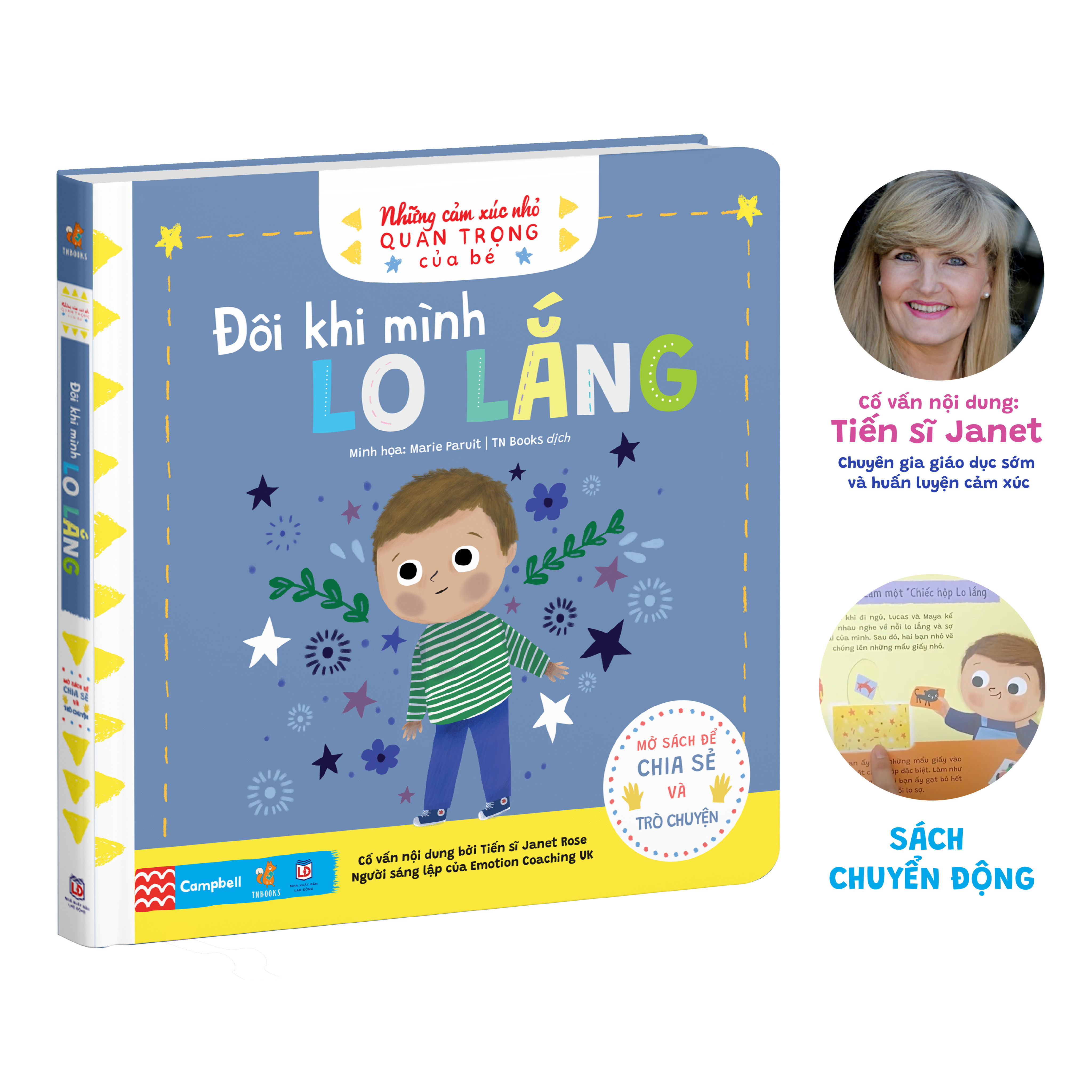 Sách lật mở chuyển động - Những cảm xúc nhỏ quan trọng của bé - Đôi khi mình lo lắng