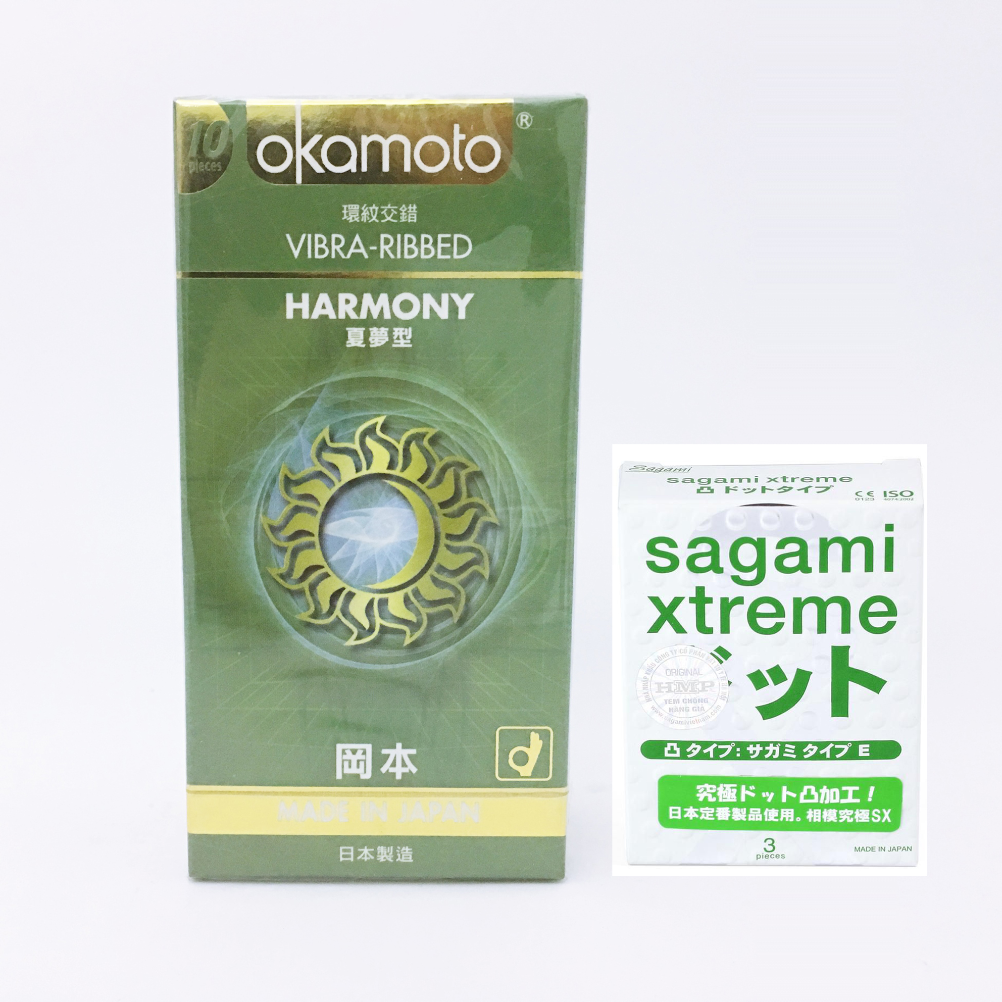 Bao Cao Su Gân Gai Okamoto Harmony - Tặng Kèm Bcs gai Sagami Nhật Bản - Không Mùi - Che Tên Sản Phẩm