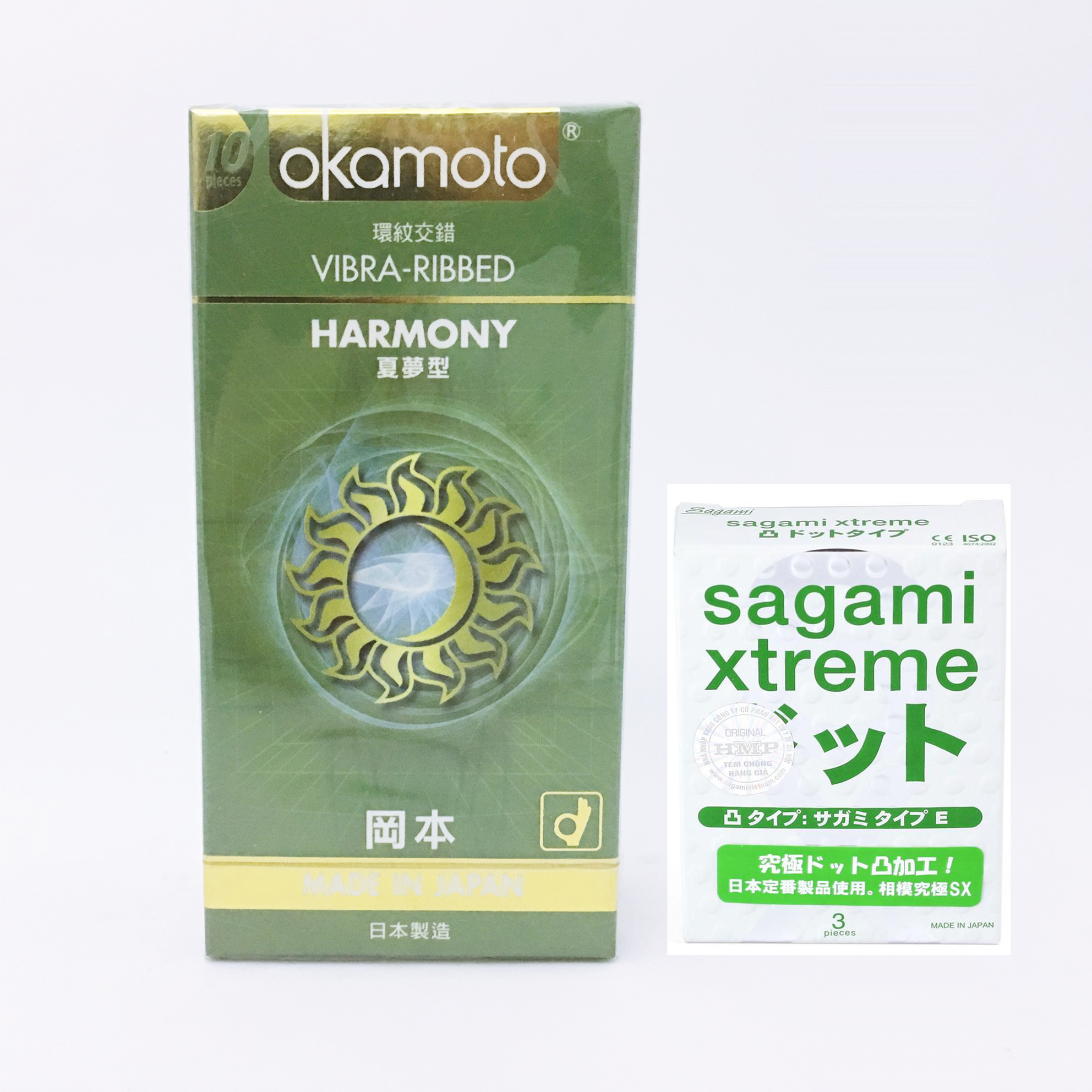 Bao Cao Su Gân Gai Okamoto Harmony (Hộp 10 Chiếc) - Tặng Kèm Bcs gai Sagami Nhật Bản (Hộp 3 Chiếc) - Không Mùi  - Che Tên Sản Phẩm