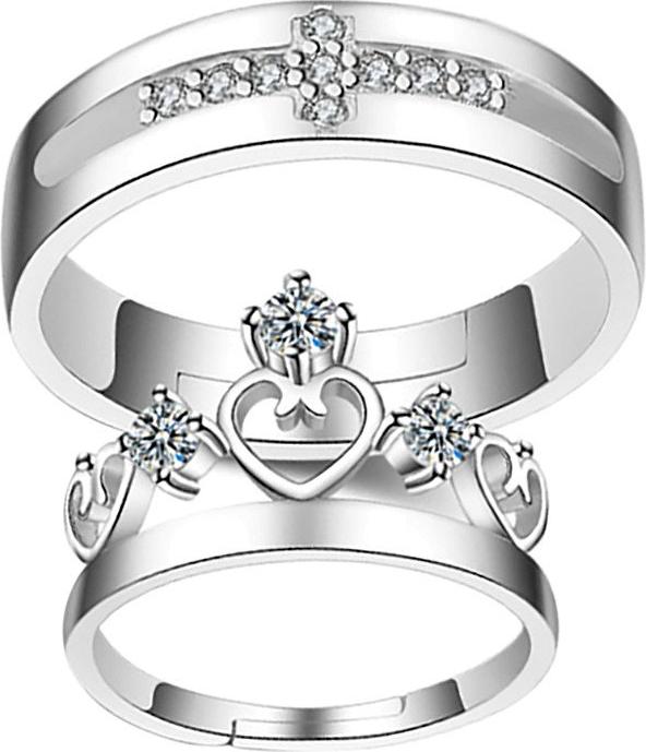 Nhẫn đôi bạc, nhẫn đôi bạc 925 - ND3 - trang sức Bạc Quang Thản (BẠC)