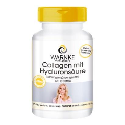 Collagen Plus Warnke, Collagen Peptide Thủy Phân, Viên Uống Đẹp Da, Ngừa Lão Hóa, Tái Tạo Da, Chứa HA và Vitamin C