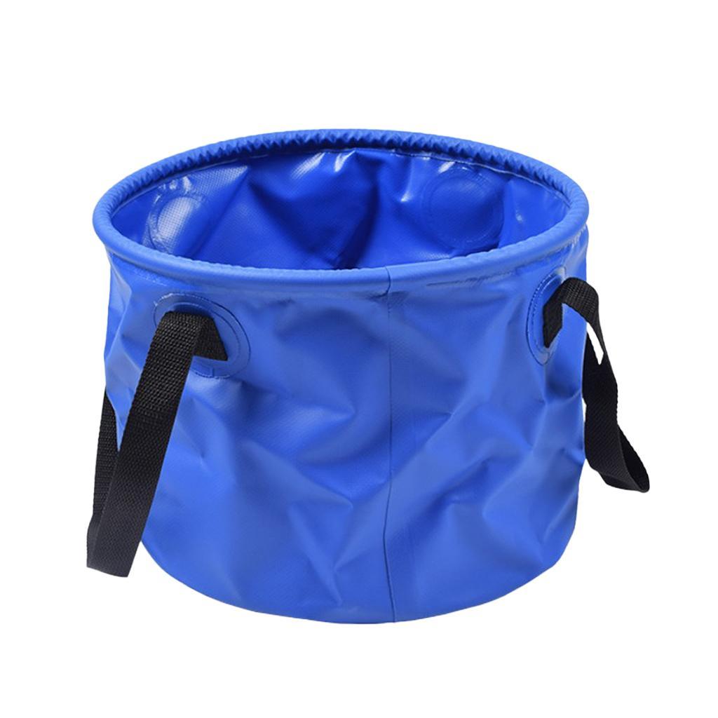 2pcs Collapsible Water Bucket Pail Wash Basin Outdoor Water Carrier Bag