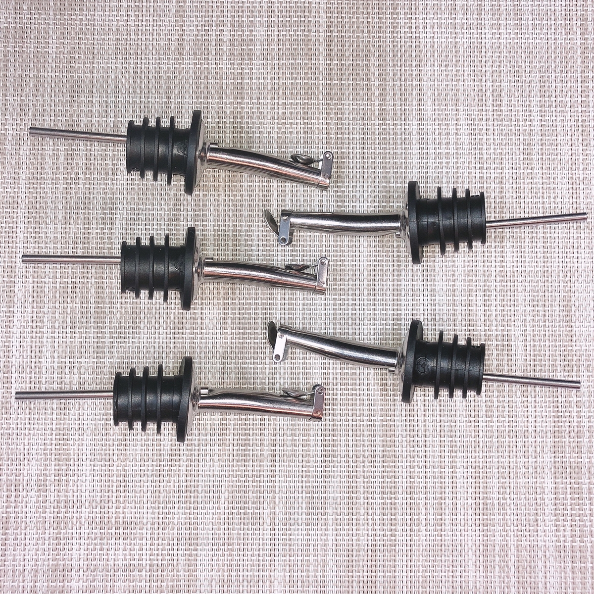 Combo 5 vòi rót rượu, dầu ăn đa năng Inox 304 DandiHome có nắp đậy