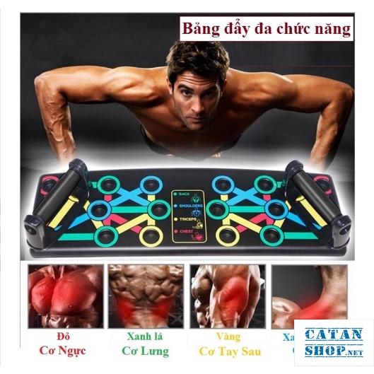 Dụng cụ Hít Đất đa năng Push Up, Bộ dụng cụ chống đẩy cao cấp, Tập cơ ngực vai, tập gym tại nhà có vạch kẻ hướng dẫn