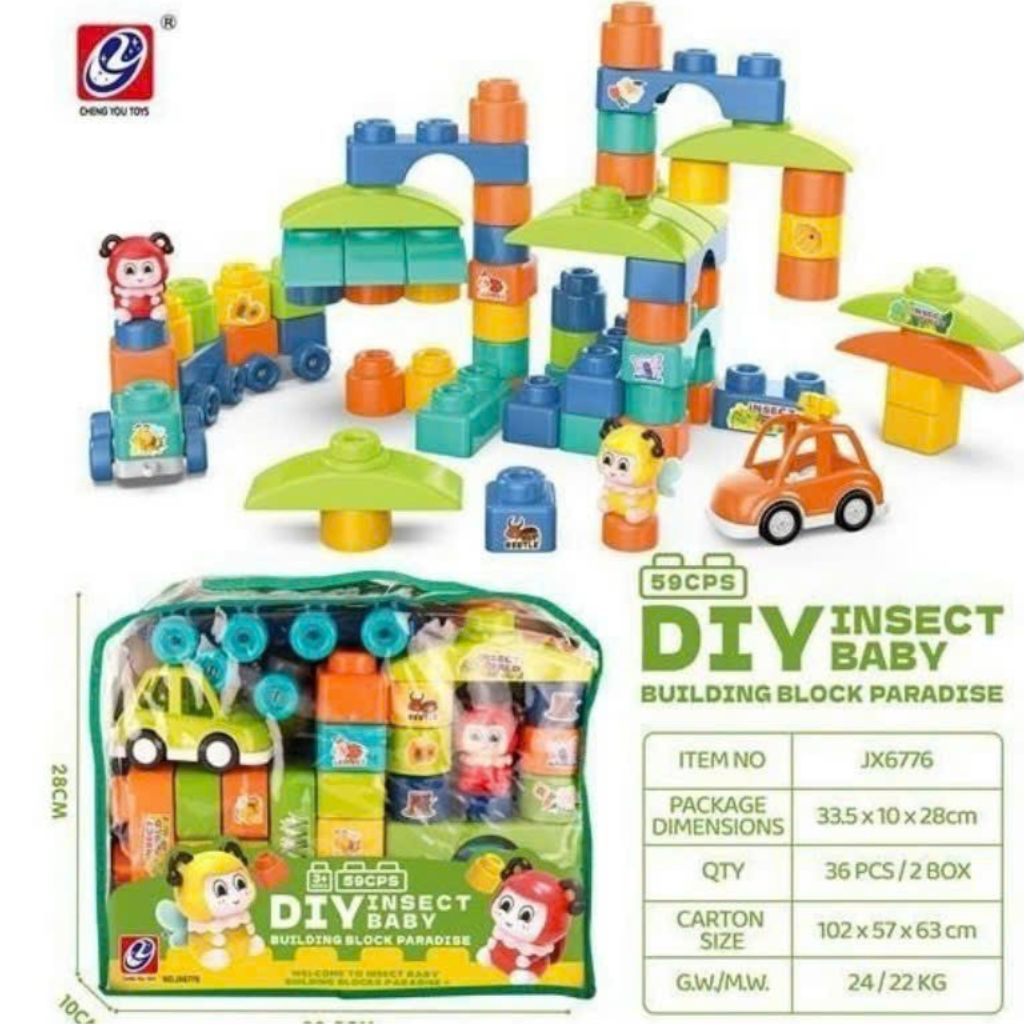 Bộ xếp hình thông minh cho bé vừa chơi vừa học. Kích thước túi: 33.5x28x 10 cm