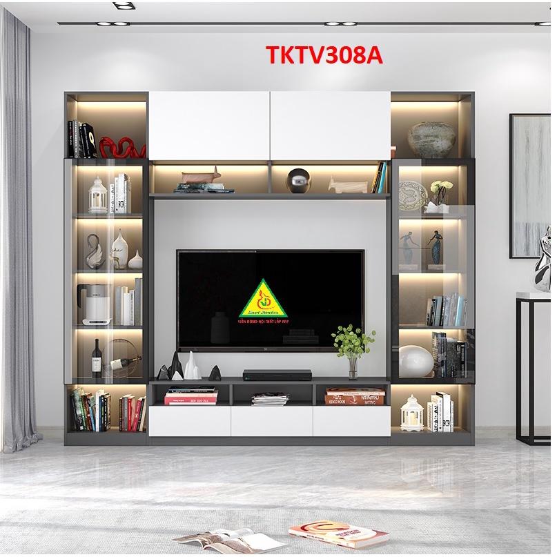 Tủ kệ tivi trang trí phong cách hiện đại TKTV308A - Nội thất lắp ráp Viendong adv