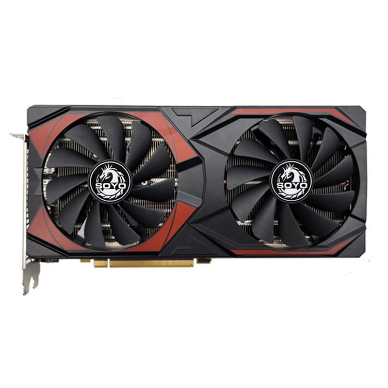 SOYO AMD Card Đồ Họa Radeon RX580 RX5700XT 5500XT 6600XT 6600M GDDR6 Bộ Nhớ Video PCIE3.0x16 Thẻ Chơi Game Cho Máy Tính Để Bàn