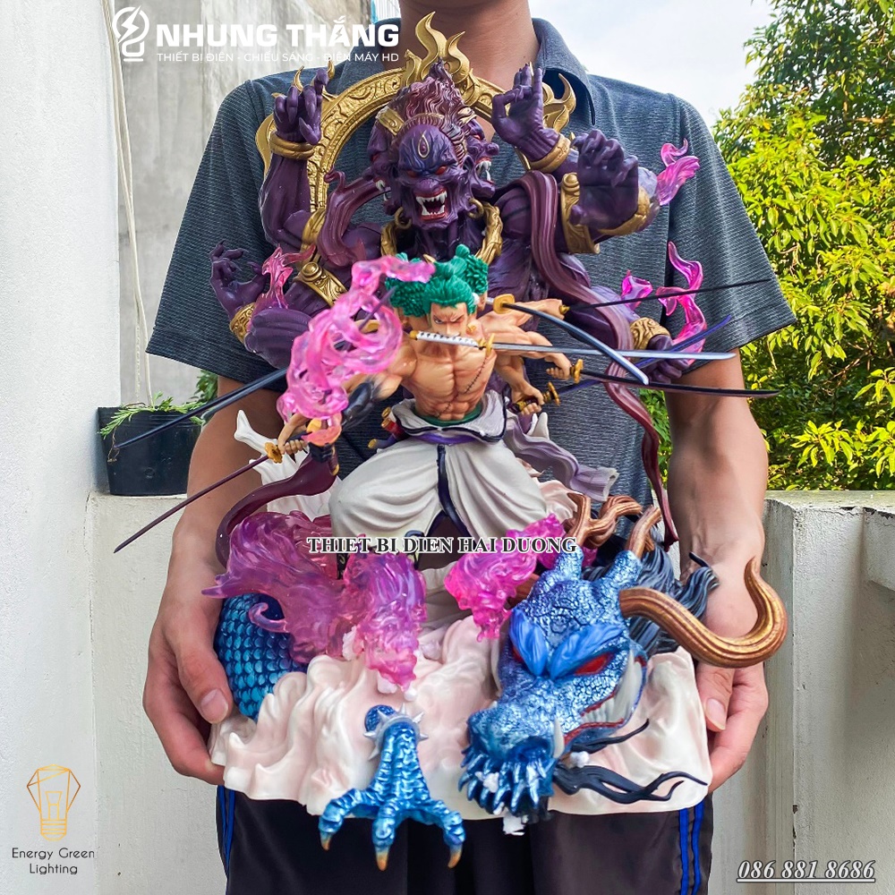 Mô Hình One Pice Zoro Quỷ thần Asura Kyutoryu - 3 Đầu - 6 Tay- 9 Kiếm Siêu Chất OP-004 - Cao 38cm - CÓ VIDEO