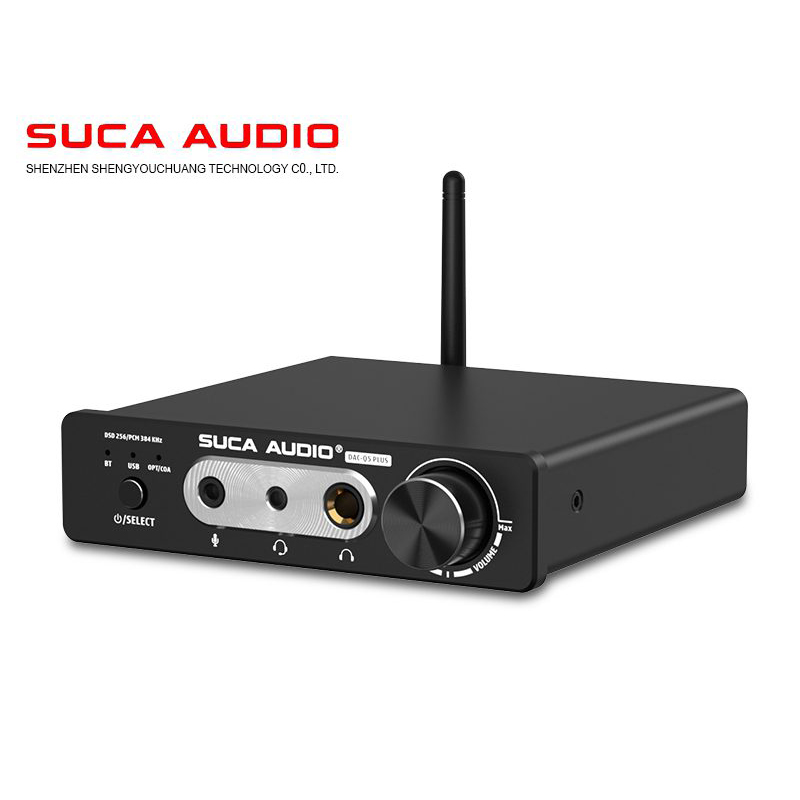 SUCA AUDIO Q5 Plus - DAC giải mã âm thanh lên đến 32bit/384Khz, tặng dây AV xịn - Hàng chính hãng