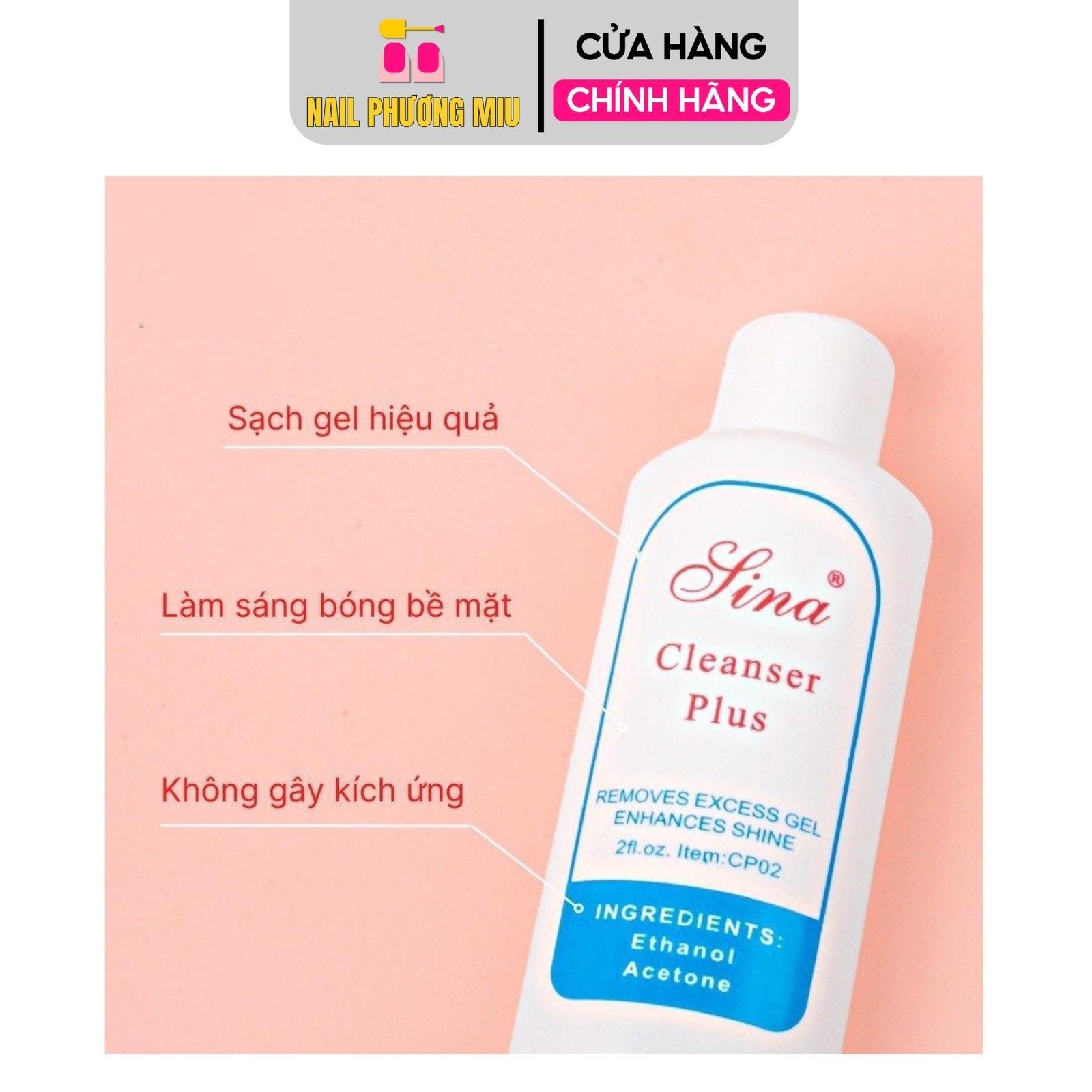 Nước Lau Gel Sina Chai Nhỏ 60ml Làm Nail Tiện Dụng, Dung Dịch Không Màu Không Mùi, Lau Gel Bết Dính, Vệ Sinh Cọ Phá Gel Nữ