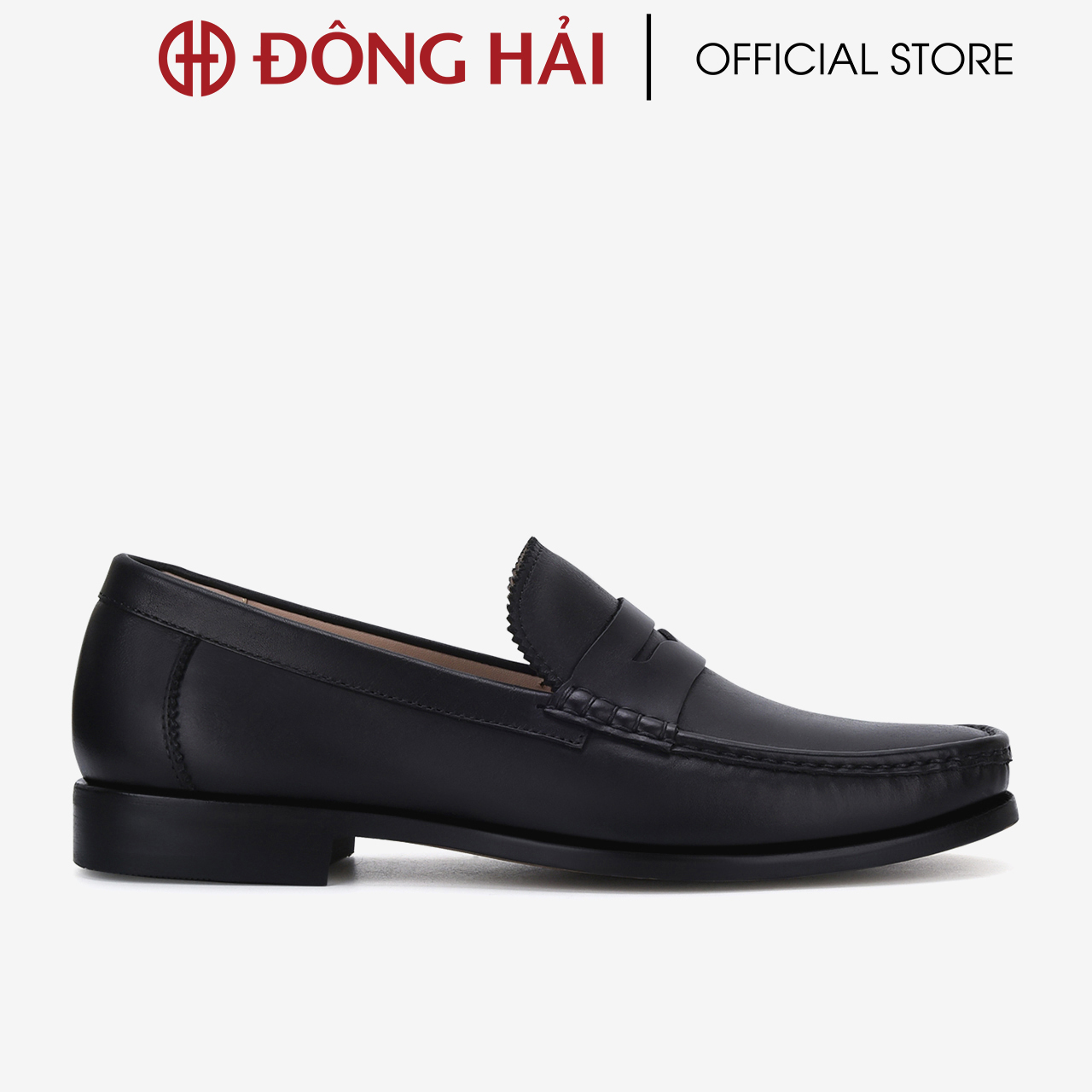 Giày lười nam Đông Hải thiết kế Penny Loafer da bò cao cấp  đế cao su cao 3cm dễ di chuyển - G0614