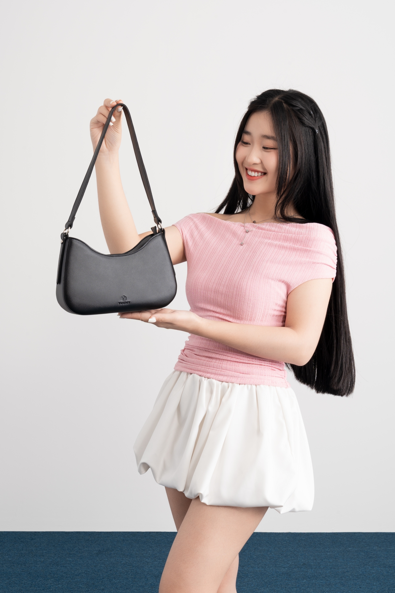 Túi Yuumy ( Thời trang nữ thiết kế đơn giản size 25 - Túi đeo vai da Seasand YN266 )