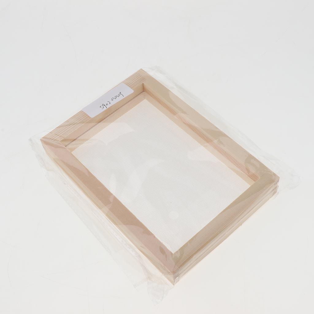 2 Bộ Cổ Làm Giấy Phương Pháp Bằng Gỗ Làm Giấy Thủ Công Papermaking Khuôn Mẫu Khung Màn Hình 6 Inch Cho Tự Làm