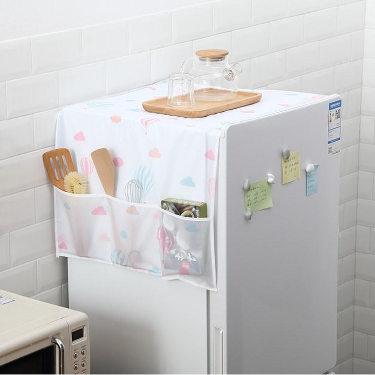 Tấm Phủ Tủ Lạnh/ Che Tủ Lạnh Chống Thấm Nước, Đựng Đồ Tiện Dụng