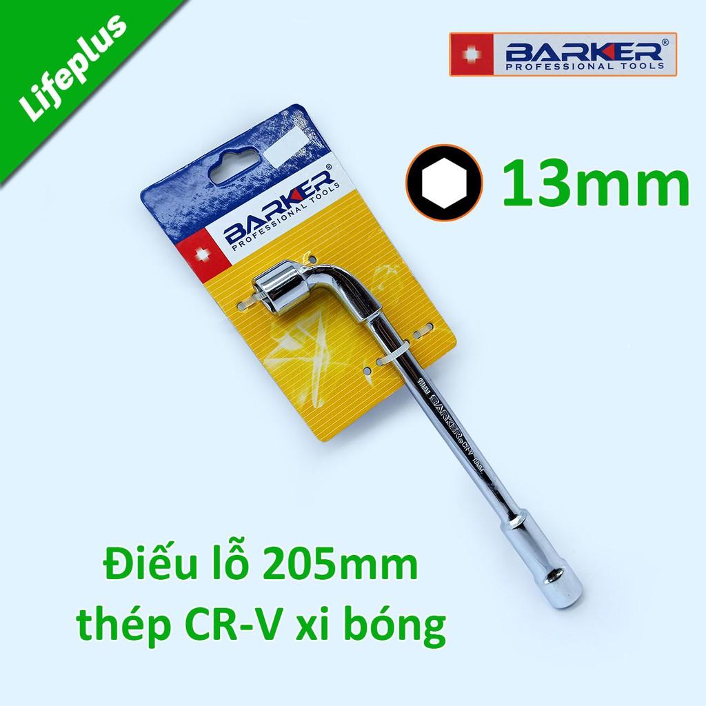 Khóa Ống điếu 2 đầu - tay vặn chữ L có lỗ sửa xe Barker size tùy chọn