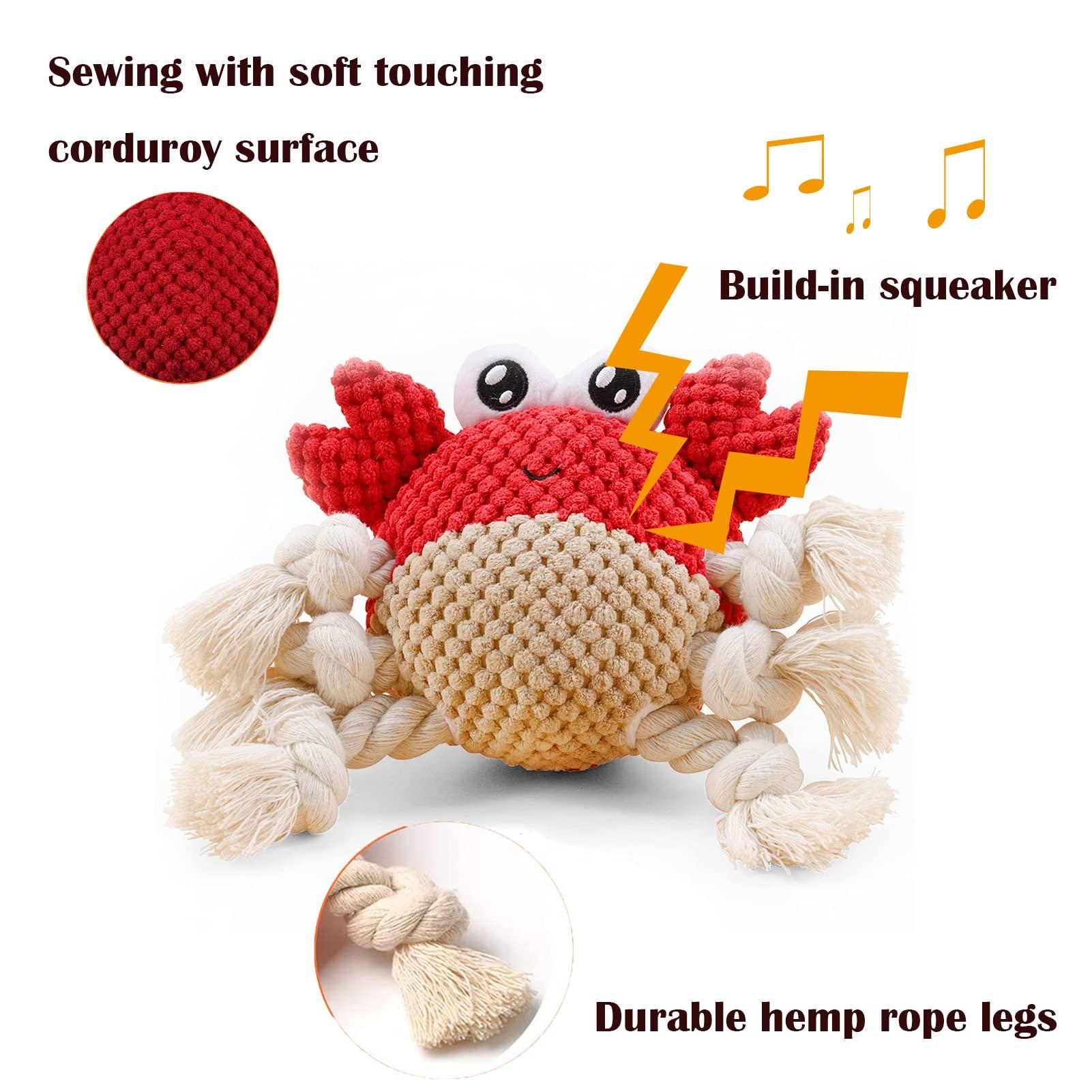 Plüsch Dog Toy Squeaky Tương tác K Đồ chơi với chân dây mạnh, kéo chiến tranh cho chó con, chó nhỏ, vừa và lớn