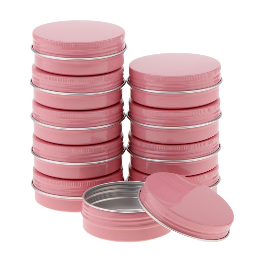 10 X 60ml Mỹ Phẩm Nhôm Tròn Kem Rỗng Lip Balm Hộp đựng Lọ Tin