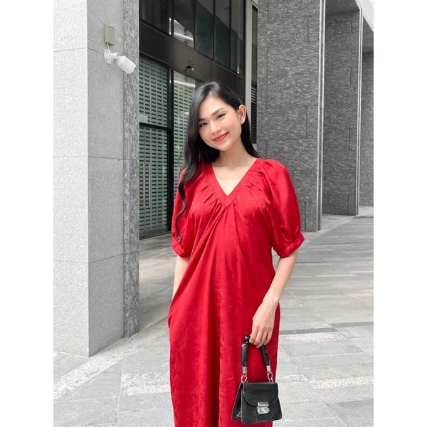 Đầm lụa tơ tầm - Thiết kế từ - Có may theo số đo